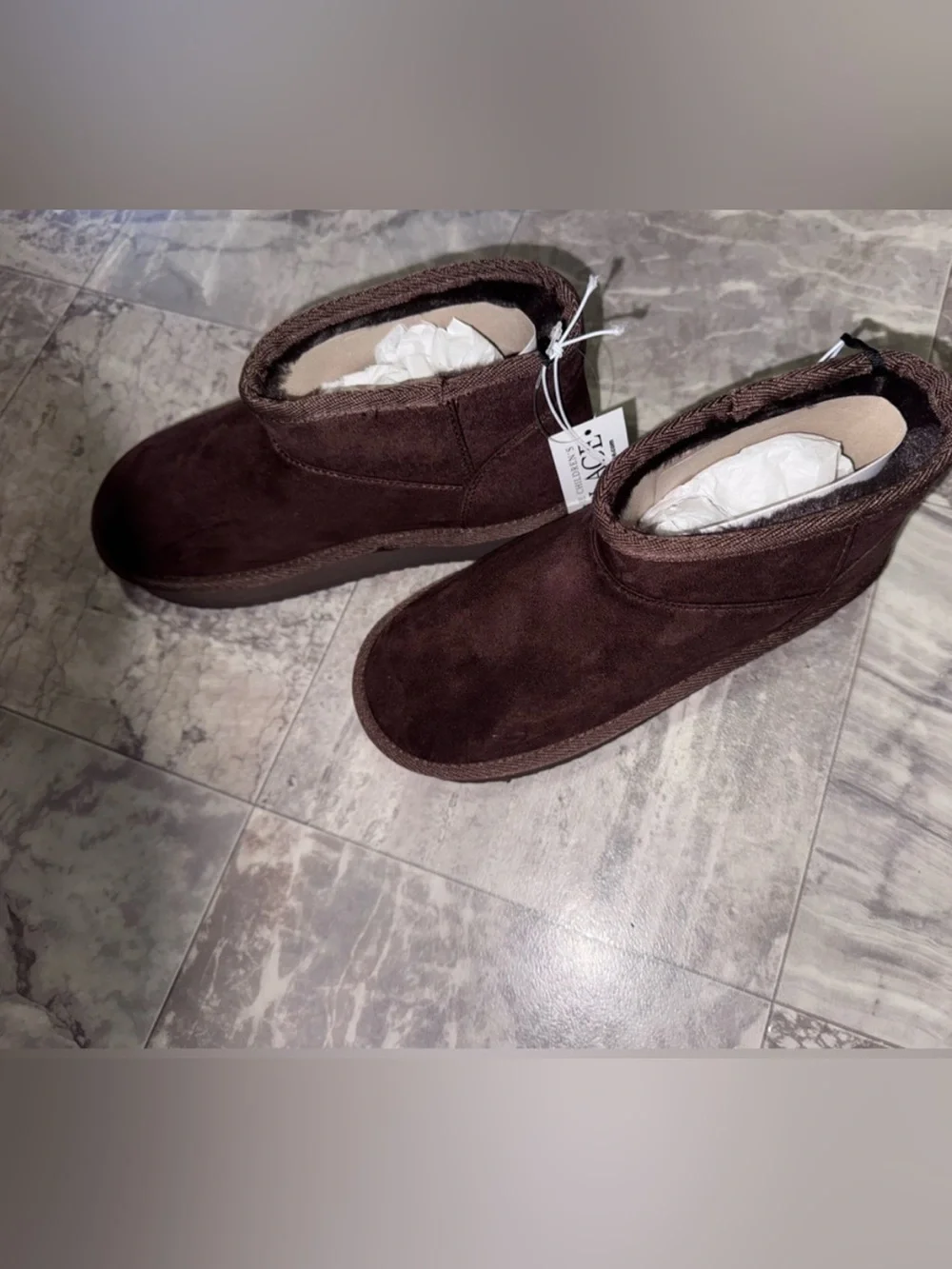 The Children’s Place Girls Brown Platform Ankle Boots Size 3 NEW
